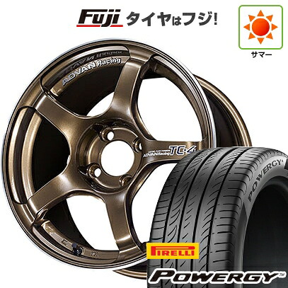 【新品国産車用5穴114.3】 夏タイヤ ホイール4本セット 205/55R16 ピレリ パワジー ヨコハマ アドバンレーシング TC-4 7J 16インチ(送料無料)
