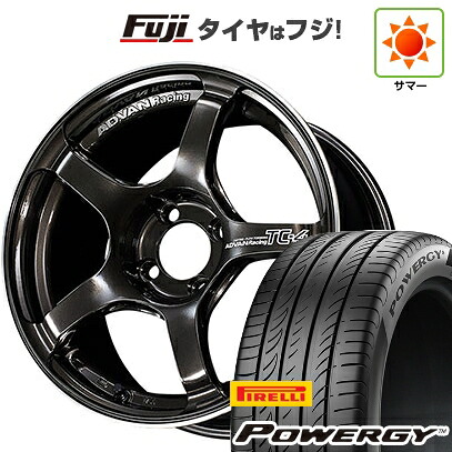 【新品国産車用5穴114.3】 夏タイヤ ホイール4本セット 205/55R16 ピレリ パワジー ヨコハマ アドバンレーシング TC-4 7J 16インチ(送料無料)