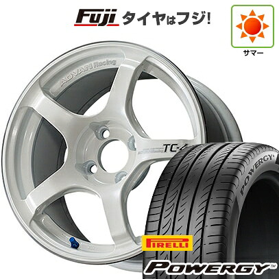 【新品国産車用5穴114.3】 夏タイヤ ホイール4本セット 205/55R16 ピレリ パワジー ヨコハマ アドバンレーシング TC-4 7J 16インチ(送料無料)