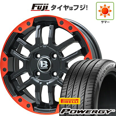 【新品】ライズ/ロッキー（ハイブリッド） 夏タイヤ ホイール4本セット 195/60R17 ピレリ パワジー ビッグウエイ B-LUGNAS FRD(マットブラック/レッドリム) 6.5J 17インチ(送料無料)