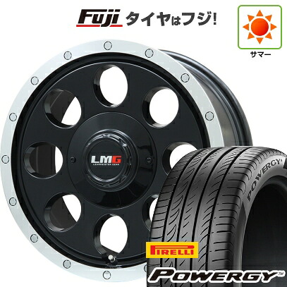 【新品国産車用5穴114.3】 夏タイヤ ホイール4本セット 215/60R17 ピレリ パワジー レアマイスター LMG CS-8 グロスブラック/リムポリッシュ 7.5J 17インチ(送料無料)