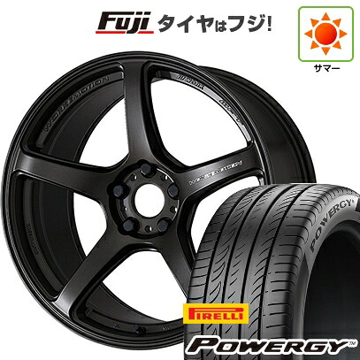 【新品国産車用5穴100】 夏タイヤ ホイール4本セット 225/40R18 ピレリ パワジー WORK ワーク エモーション T5R 8.5J 18インチ(送料無料)