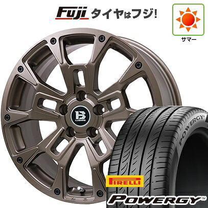 【新品】フリード クロスター 夏タイヤ ホイール4本セット 205/45R17 ピレリ パワジー ビッグウエイ B-LUGNAS BRD(マットブロンズ) 7J 17インチ(送料無料)｜フジ スペシャルセレクション