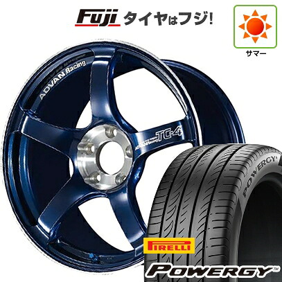 【新品国産車用5穴114.3】 夏タイヤ ホイール4本セット 205/55R16 ピレリ パワジー ヨコハマ アドバンレーシング TC-4 SE 7J 16インチ(送料無料)