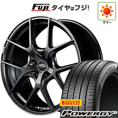 【新品国産車用5穴114.3】 夏タイヤ ホイール4本セット 205/55R17 ピレリ パワジー MID WHEELS MID EXCLUSIVE 025F 7J 17インチ(送料無料)