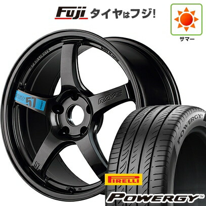 【新品国産車用5穴114.3】 夏タイヤ ホイール4本セット 225/40R18 ピレリ パワジー RAYS レイズ グラムライツ 57CR SPEC-M 8.5J 18インチ(送料無料)|フジ スペシャルセレクション