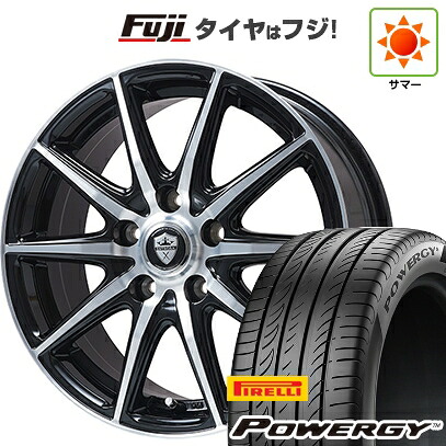 【新品】フリード クロスター 夏タイヤ ホイール4本セット 185/65R15 ピレリ パワジー エルベ エステローザ EST-10S ブラックポリッシュ 6J 15インチ(送料無料)