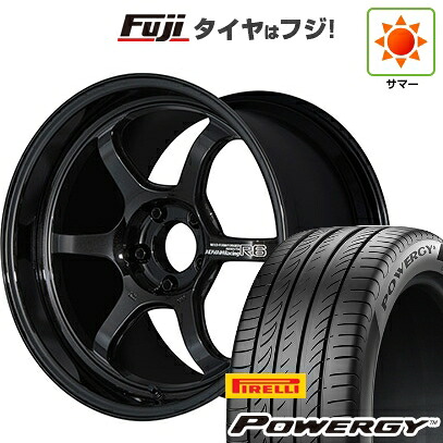 【新品国産車用5穴100】 夏タイヤ ホイール4本セット 225/55R18 ピレリ パワジー ヨコハマ アドバンレーシング R6 8J 18インチ(送料無料)|フジ スペシャルセレクション