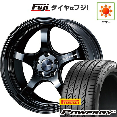 【新品国産車用5穴114.3】 夏タイヤ ホイール4本セット 225/55R18 ピレリ パワジー WEDS ウェッズスポーツ RN-05M 8J 18インチ(送料無料)
