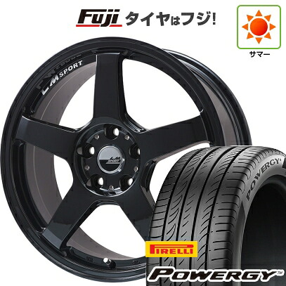 【新品国産車用5穴114.3】 夏タイヤ ホイール4本セット 225/40R18 ピレリ パワジー レアマイスター LMスポーツ LM-05R(グロスブラック) 8.5J 18インチ(送料無料)｜フジ スペシャルセレクション