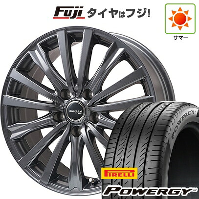 【新品国産車用5穴114.3】 夏タイヤ ホイール4本セット 205/55R16 ピレリ パワジー トピー シビラ NEXT W-5 ディープグレー【限定】 6.5J 16インチ(送料無料)