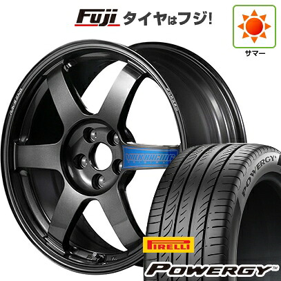 【新品国産車用5穴100】 夏タイヤ ホイール4本セット 215/45R17 ピレリ パワジー RAYS レイズ ボルクレーシング TE37 サーガ クラブレーサー 7.5J 17インチ(送料無料)