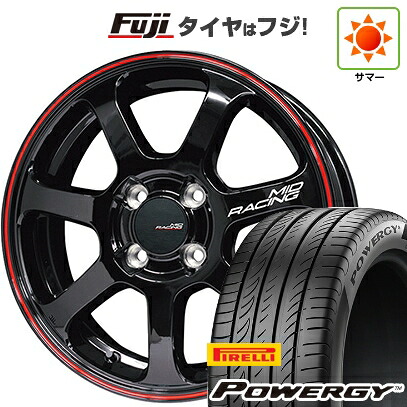【新品】フリード クロスター 夏タイヤ ホイール4本セット 205/45R17 ピレリ パワジー MID WHEELS MID RACING R07 7J 17インチ(送料無料)