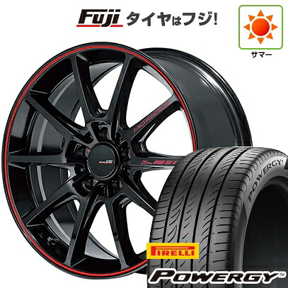 【新品国産車用5穴114.3】 夏タイヤ ホイール4本セット 215/55R17 ピレリ パワジー MID WHEELS MID RACING R25 Plus 7J 17インチ(送料無料)|フジ スペシャルセレクション