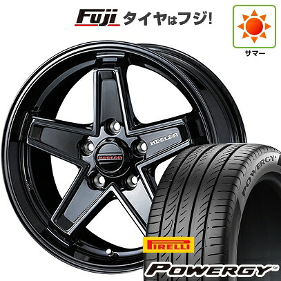 【新品国産車用5穴114.3】 夏タイヤ ホイール4本セット 215/60R17 ピレリ パワジー WEDS ウェッズアドベンチャー キーラータクティクス グロスブラック 7J 17インチ(送料無料)|フジ スペシャルセレクション