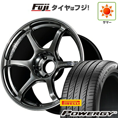 【新品国産車用5穴114.3】 夏タイヤ ホイール4本セット 225/40R18 ピレリ パワジー ヨコハマ アドバンレーシング RG-4 9J 18インチ(送料無料)|フジ スペシャルセレクション