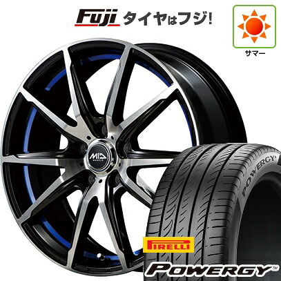 【新品国産車用5穴100】 夏タイヤ ホイール4本セット 205/50R17 ピレリ パワジー MID WHEELS RX-02 7J 17インチ(送料無料)