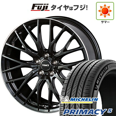 【新品国産車用5穴114.3】 夏タイヤ ホイール4本セット 245/45R20 ミシュラン プライマシー5 TOMS トムス(トヨタ車専用) TH05 8.5J 20インチ(送料無料)|フジ スペシャルセレクション