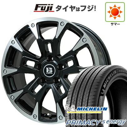 【新品】ライズ/ロッキー(ハイブリッド) 夏タイヤ ホイール4本セット 195/60R17 ミシュラン プライマシー5 エナジー ビッグウエイ B-LUGNAS BRD(ブラックポリッシュ/ブラッククリア) 6.5J 17インチ(送料無料)|フジ スペシャルセレクション