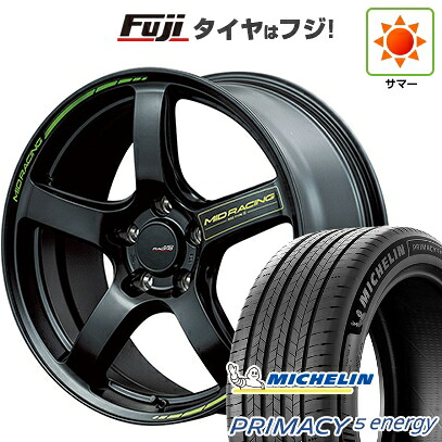 【新品】ライズ/ロッキー（ハイブリッド） 夏タイヤ ホイール4本セット 195/60R17 ミシュラン プライマシー5 エナジー MID WHEELS MID RACING R50 タイプS 7J 17インチ(送料無料)
