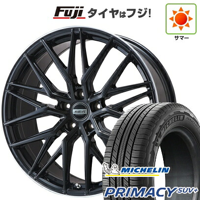【新品】40系アルファード/ヴェルファイア用 夏タイヤ ホイール4本セット 225/55R19 103 H XL DT ミシュラン プライマシーSUV+ プレミックス MER XMESH グロスブラック/リムポリッシュ(平座) 7J 19インチ(送料無料)｜フジ スペシャルセレクション