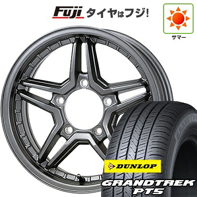 【新品】ジムニーシエラ/ジムニーノマド 夏タイヤ ホイール4本セット 215/70R16 ダンロップ グラントレック PT5 ジャオス エクセルJX3 6J 16インチ(送料無料)