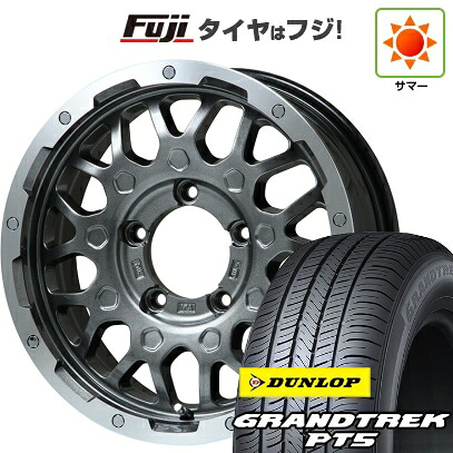 【新品】ジムニーシエラ/ジムニーノマド 夏タイヤ ホイール4本セット 215/70R16 ダンロップ グラントレック PT5 レアマイスター LMG MS-9W ガンメタリムポリッシュ 5.5J 16インチ(送料無料)