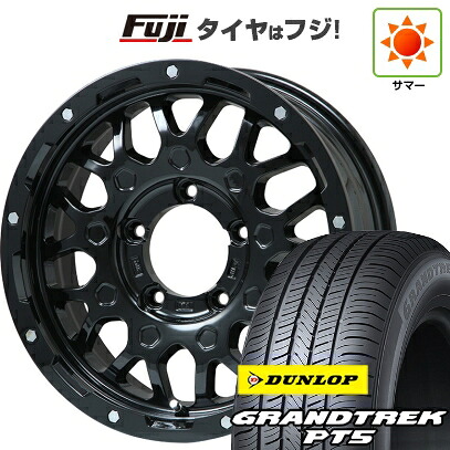 【新品】ジムニーシエラ/ジムニーノマド 夏タイヤ ホイール4本セット 215/70R16 ダンロップ グラントレック PT5 レアマイスター LMG MS-9W グロスブラック 5.5J 16インチ(送料無料)｜フジ スペシャルセレクション