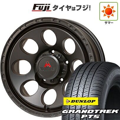【新品】ジムニーシエラ/ジムニーノマド 夏タイヤ ホイール4本セット 215/70R16 ダンロップ グラントレック PT5 エムクライム アストロ DC 6J 16インチ(送料無料)