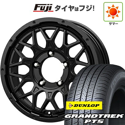【新品】ジムニーシエラ/ジムニーノマド 夏タイヤ ホイール4本セット 215/70R16 ダンロップ グラントレック PT5 コーセイ ボトムガルシア シャドウバーツ 6J 16インチ(送料無料)