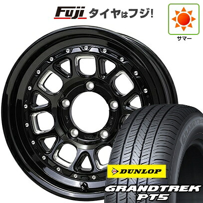 【新品】ジムニーシエラ/ジムニーノマド 夏タイヤ ホイール4本セット 215/70R16 ダンロップ グラントレック PT5 ホットスタッフ バークレイハードロック ヒューロン 6J 16インチ(送料無料)
