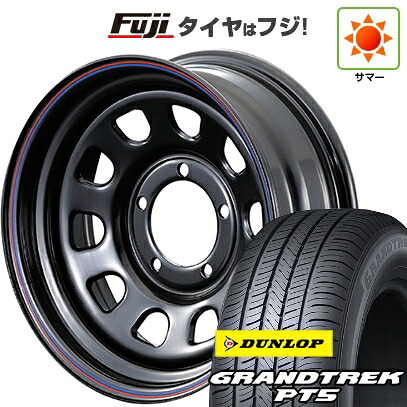 【新品】ジムニーシエラ/ジムニーノマド 夏タイヤ ホイール4本セット 215/70R16 ダンロップ グラントレック PT5 モーターファーム DAYTONA 6J 16インチ(送料無料)