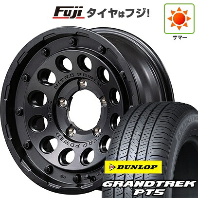 【新品】ジムニーシエラ/ジムニーノマド 夏タイヤ ホイール4本セット 215/70R16 ダンロップ グラントレック PT5 MID WHEELS NITRO POWER H12 ショットガン 6J 16インチ(送料無料)|フジ スペシャルセレクション
