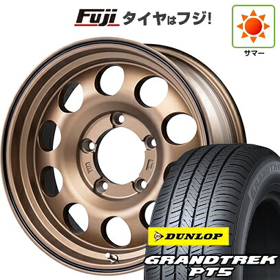 【新品】ジムニーシエラ/ジムニーノマド 夏タイヤ ホイール4本セット 215/70R16 ダンロップ グラントレック PT5 プラスライン フィールドコンクエスト 6J 16インチ(送料無料)