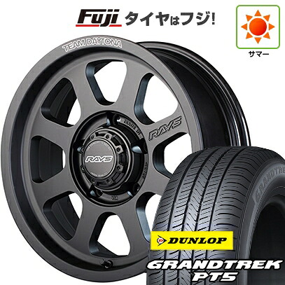 【新品】ジムニーシエラ/ジムニーノマド 夏タイヤ ホイール4本セット 215/70R16 ダンロップ グラントレック PT5 RAYS レイズ デイトナ D108 6J 16インチ(送料無料)