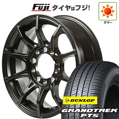 【新品】ジムニーシエラ/ジムニーノマド 夏タイヤ ホイール4本セット 215/70R16 ダンロップ グラントレック PT5 ゴジゲン ブラックマン G I 5.5J 16インチ(送料無料)