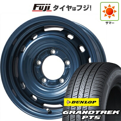 【新品】ジムニーシエラ/ジムニーノマド 夏タイヤ ホイール4本セット 215/70R16 ダンロップ グラントレック PT5 レアマイスター LMG OFF-STYLE 2 (ブルー) 6J 16インチ(送料無料)