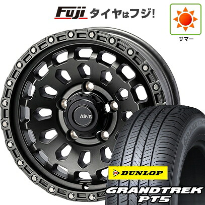 【新品】ジムニーシエラ/ジムニーノマド 夏タイヤ ホイール4本セット 215/70R16 ダンロップ グラントレック PT5 フォーバイフォーエンジニア エアージー ヴァルカン 6J 16インチ(送料無料)