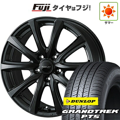 【新品国産車用5穴114.3】 夏タイヤ ホイール4本セット 225/55R19 ダンロップ グラントレック PT5 WEDS ウェッズ エリシア 7.5J 19インチ(送料無料)|フジ スペシャルセレクション