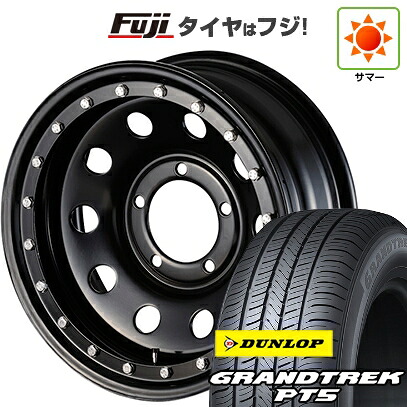 【新品】ジムニーシエラ/ジムニーノマド 夏タイヤ ホイール4本セット 215/70R16 ダンロップ グラントレック PT5 モーターファーム DAYTONA ロックマスター 6J 16インチ(送料無料)