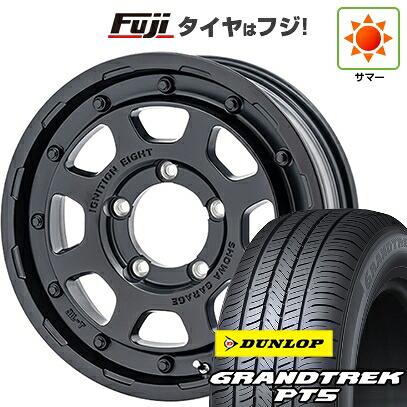 【新品】ジムニーシエラ/ジムニーノマド 夏タイヤ ホイール4本セット 215/70R16 ダンロップ グラントレック PT5 ショウワガレージ イグニッション エイト 6J 16インチ(送料無料)|フジ スペシャルセレクション