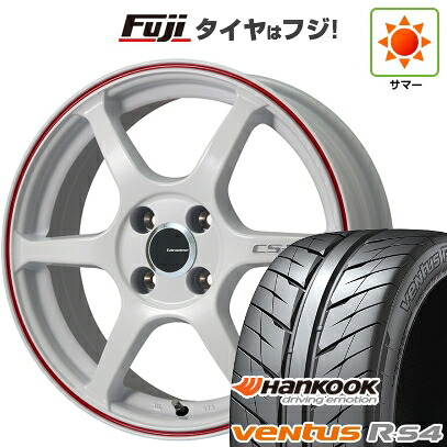 【新品国産車用5穴100】 夏タイヤ ホイール4本セット 215/45R17 ハンコック ヴェンタス R-S4 Z232 レアマイスター CS-V6(ホワイト/レッドライン) 7J 17インチ(送料無料)