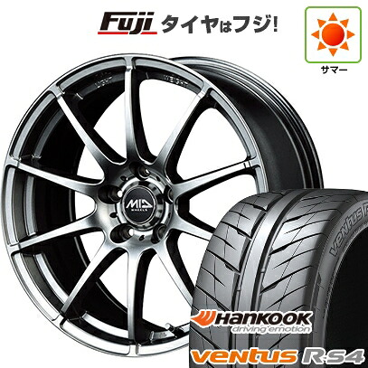 【新品国産車用5穴100】 夏タイヤ ホイール4本セット 215/45R17 ハンコック ヴェンタス R-S4 Z232 MID WHEELS スタッグ メタリックグレー 7J 17インチ(送料無料)