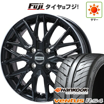 【新品国産車用5穴114.3】 夏タイヤ ホイール4本セット 205/55R16 ハンコック ヴェンタス R-S4 Z232 プレミックス MER XMESH グロスブラック/リムポリッシュ 6.5J 16インチ(送料無料)
