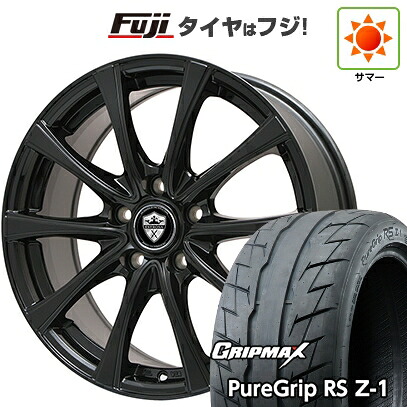 【新品国産車用5穴114.3】 夏タイヤ ホイール4本セット 205/55R16 グリップマックス ピュアグリップ RS Z-1(限定2023年製) エルベ エステローザ FSV グロスブラック 6.5J 16インチ(送料無料)