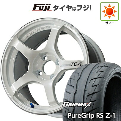 【新品国産車用5穴114.3】 夏タイヤ ホイール4本セット 205/55R16 グリップマックス ピュアグリップ RS Z-1(限定2023年製) ヨコハマ アドバンレーシング TC-4 7J 16インチ(送料無料)