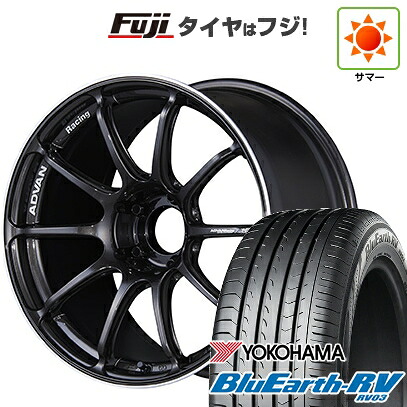 【パンク保証付き】【新品国産車用5穴100】 夏タイヤ ホイール4本セット 225/55R18 ヨコハマ ブルーアース RV-03 ヨコハマ アドバンレーシング RSIII 8J 18インチ(送料無料)｜フジ スペシャルセレクション