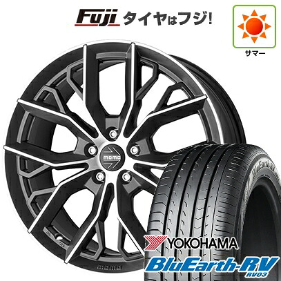 【パンク保証付き】【新品国産車用5穴100】 夏タイヤ ホイール4本セット 205/50R17 ヨコハマ ブルーアース RV-03 モモ マッシモ 7.5J 17インチ(送料無料)