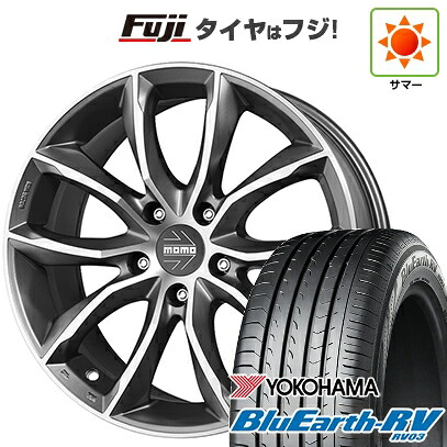 【パンク保証付き】【新品国産車用5穴100】 夏タイヤ ホイール4本セット 205/55R16 ヨコハマ ブルーアース RV-03 モモ スクリームジェットEVO 7J 16インチ(送料無料)|フジ スペシャルセレクション