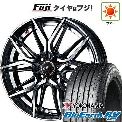 【パンク保証付き】【新品国産車用5穴114.3】 夏タイヤ ホイール4本セット 205/50R17 ヨコハマ ブルーアース RV-03 WEDS ウェッズ レオニス LM 6.5J 17インチ(送料無料)